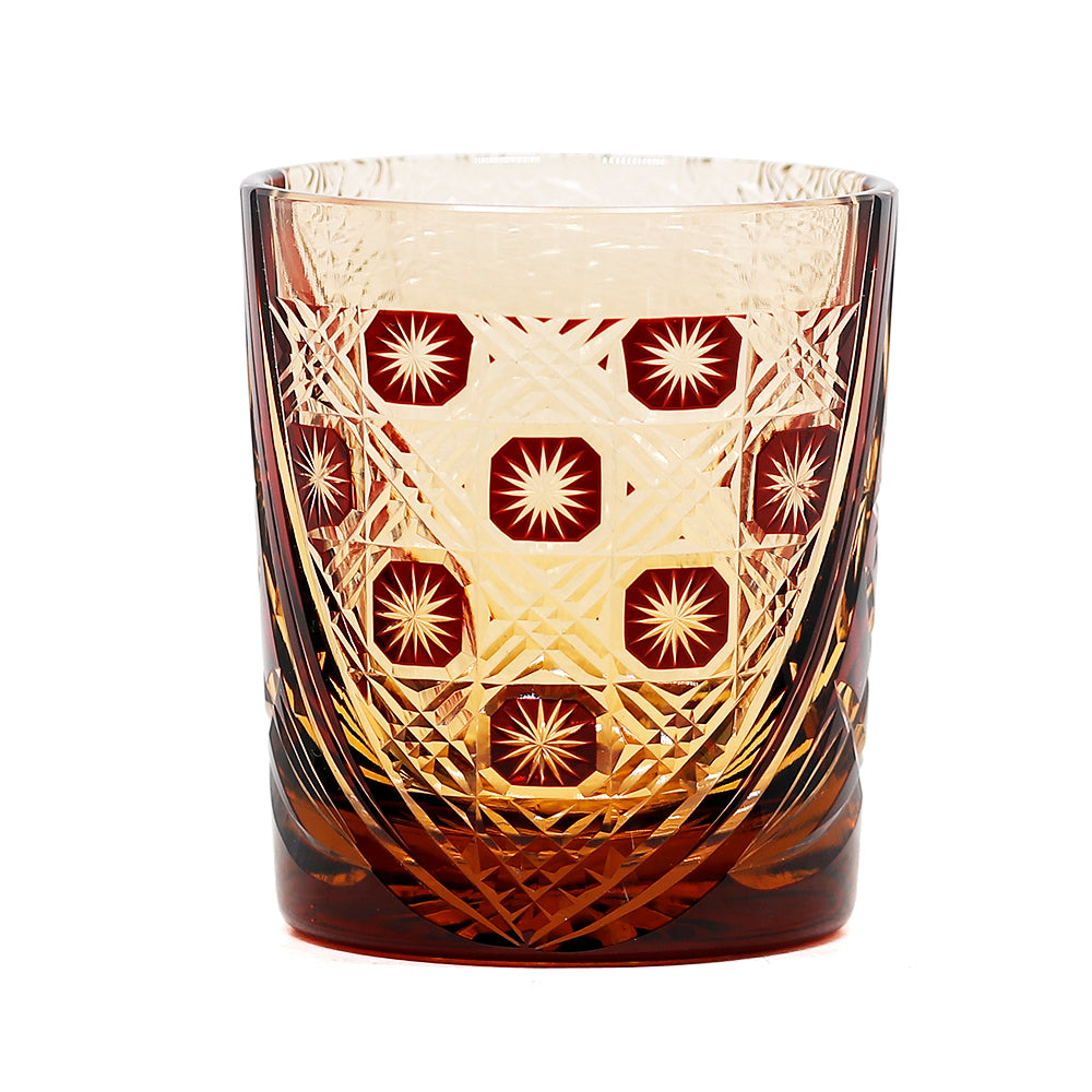 "江戸切子” Edokiriko Gorgeous Brilliance Rock Glass JP-014