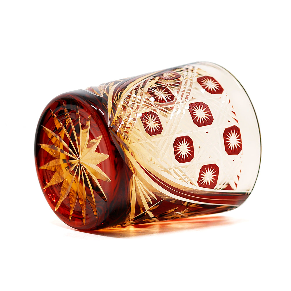 "江戸切子” Edokiriko Gorgeous Brilliance Rock Glass JP-014