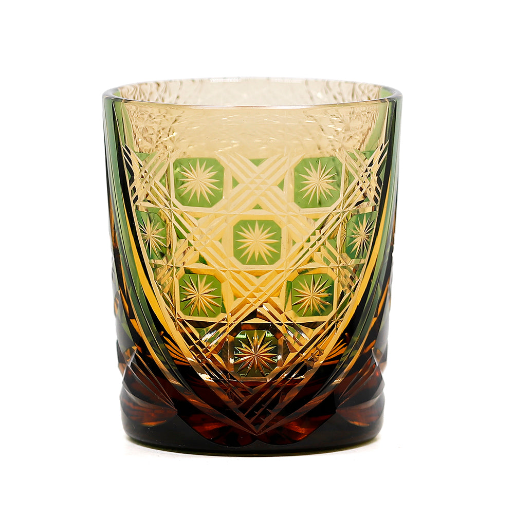 "江戸切子” Edokiriko Gorgeous Brilliance Rock Glass JP-014