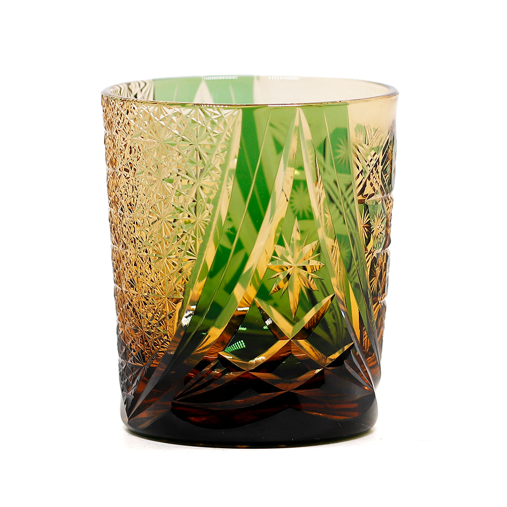 "江戸切子” Edokiriko Gorgeous Brilliance Rock Glass JP-014