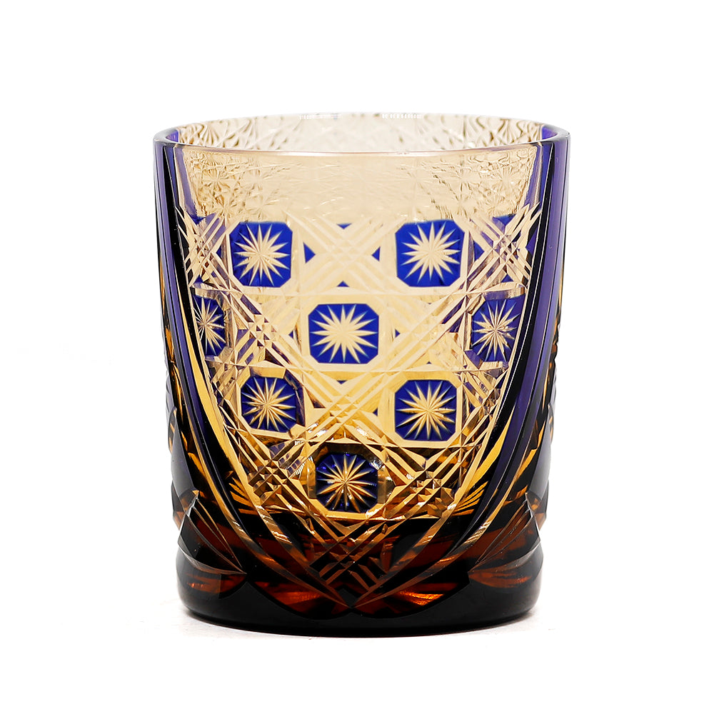 "江戸切子” Edokiriko Gorgeous Brilliance Rock Glass JP-014