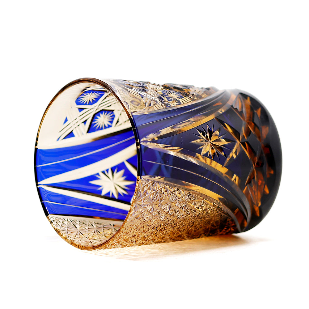 "江戸切子” Edokiriko Gorgeous Brilliance Rock Glass JP-014
