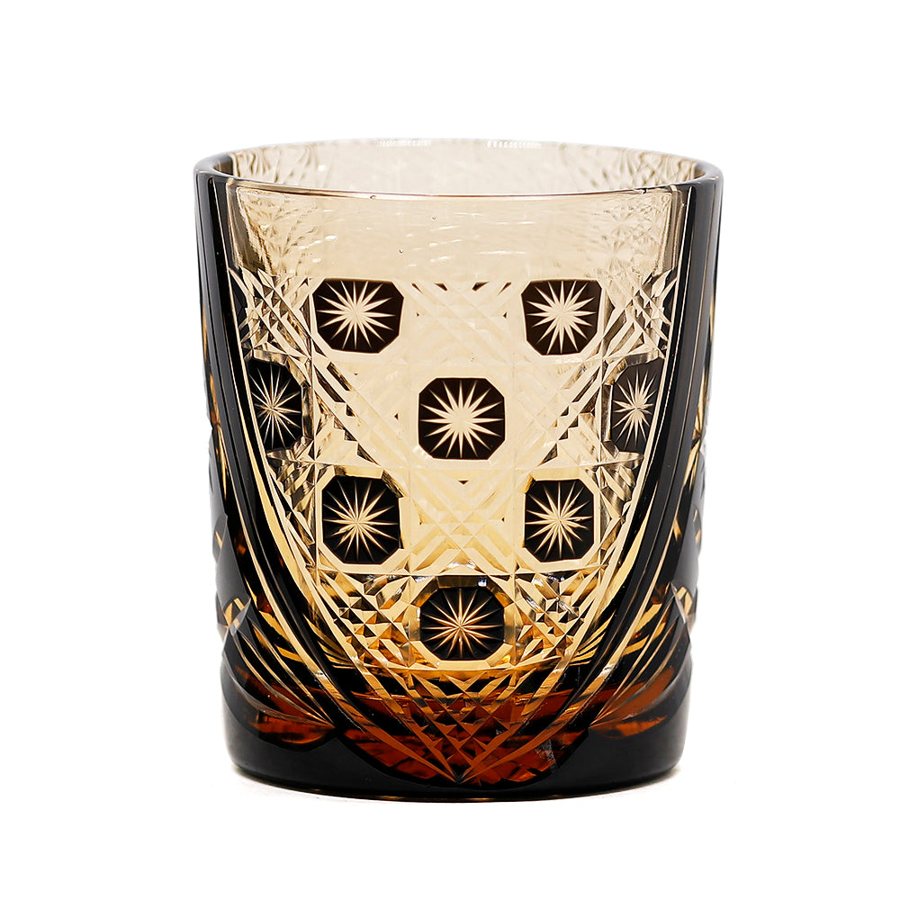 "江戸切子” Edokiriko Gorgeous Brilliance Rock Glass JP-014