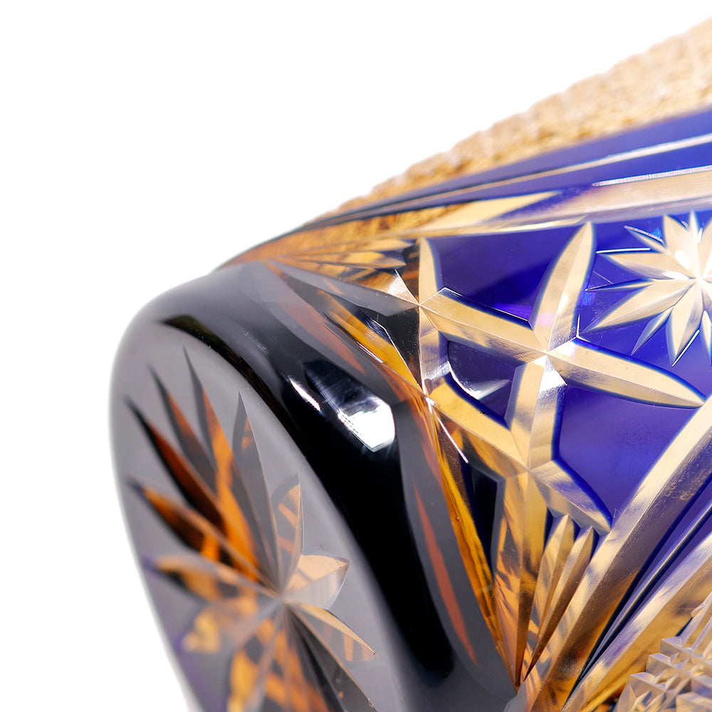 "江戸切子” Edokiriko Gorgeous Brilliance Rock Glass JP-014