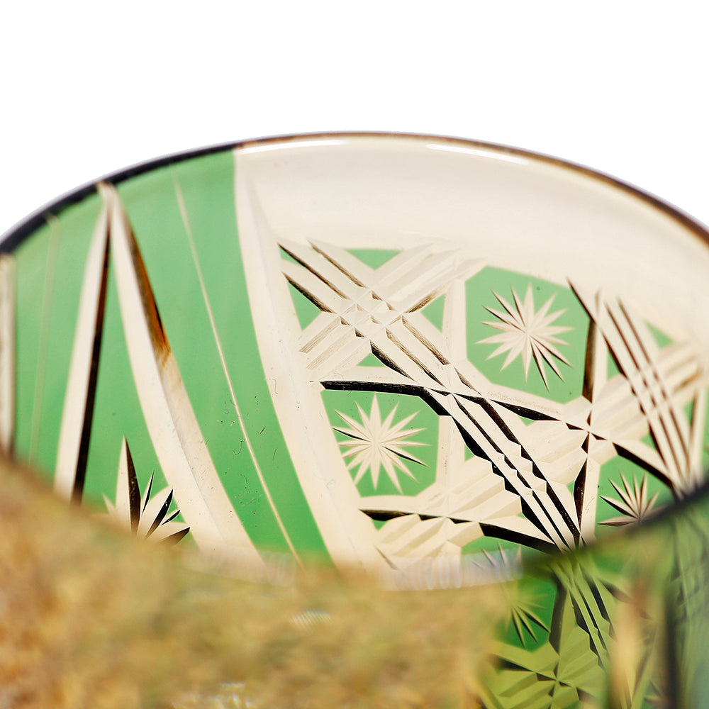 "江戸切子” Edokiriko Gorgeous Brilliance Rock Glass JP-014