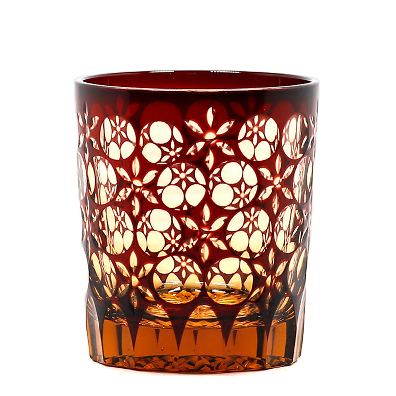 "江戸切子” Edokiriko Gorgeous Brilliance Rock Glass JP-009