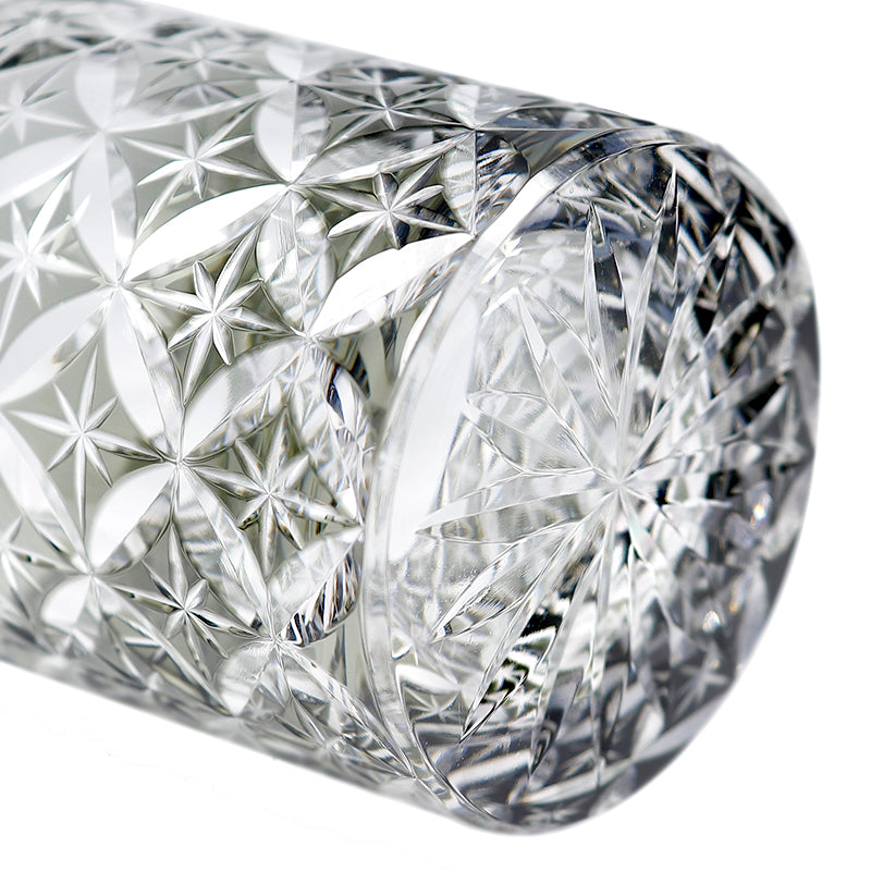 "江戸切子” Edokiriko Gorgeous Brilliance Rock Glass Grey JP-040