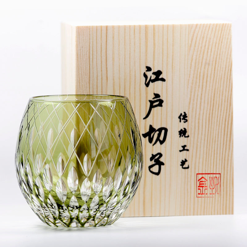 "江戸切子” Edokiriko Gorgeous Brilliance Rock Glass JP-043