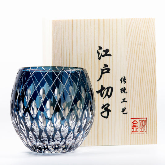 "江戸切子” Edokiriko Gorgeous Brilliance Rock Glass JP-043