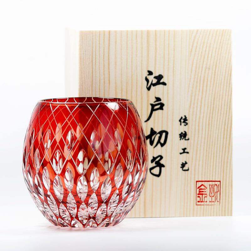 "江戸切子” Edokiriko Gorgeous Brilliance Rock Glass JP-043