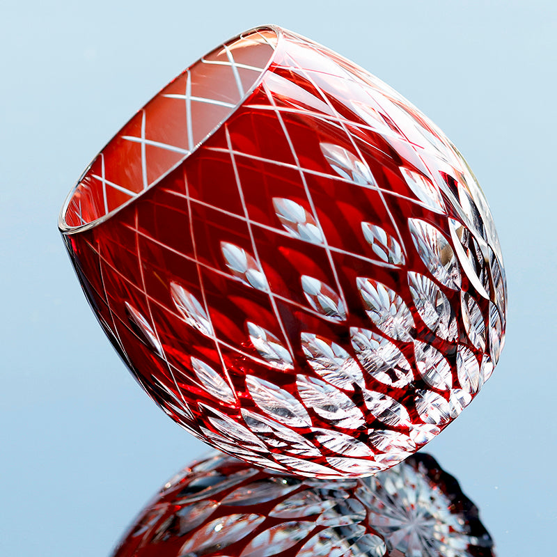 "江戸切子” Edokiriko Gorgeous Brilliance Rock Glass JP-043