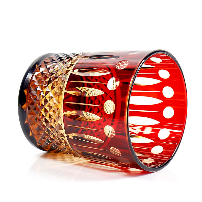 "江戸切子” Edokiriko Gorgeous Brilliance Rock Glass JP-031