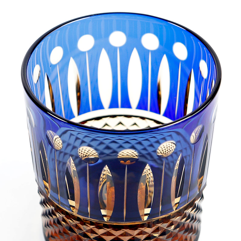 "江戸切子” Edokiriko Gorgeous Brilliance Rock Glass JP-031