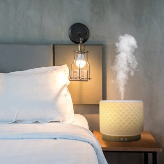 Gorgeous Real Timber Earnest Living Essential Oil Diffuser White Ceramic Diffuser