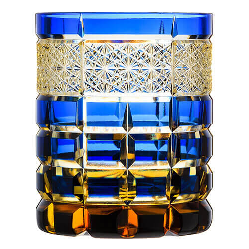 "江戸切子” Edokiriko Gorgeous Brilliance Rock Glass JP-015