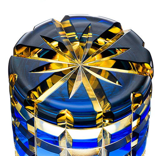 "江戸切子” Edokiriko Gorgeous Brilliance Rock Glass JP-015