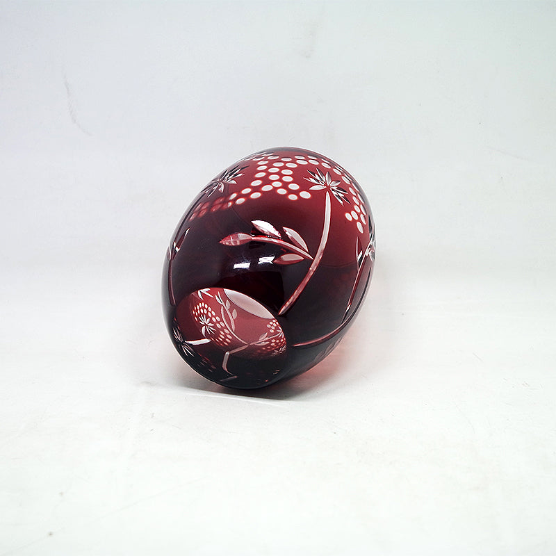 "江戸切子” Edokiriko Gorgeous Brilliance Rock Glass Red S-5