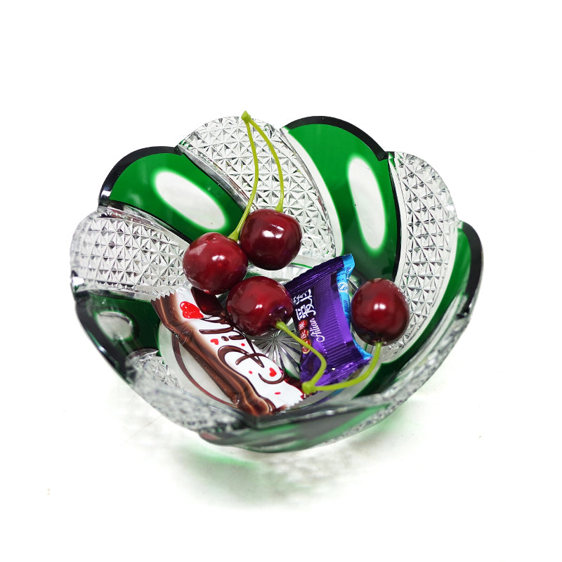 "江戸切子” Edokiriko Gorgeous Brilliance Rock Glass Green S-9