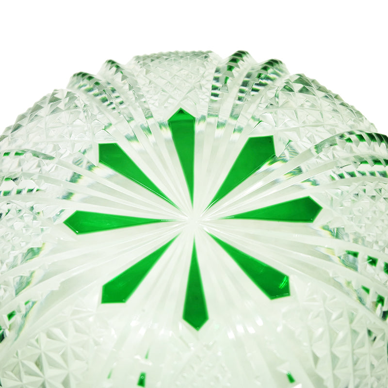 "江戸切子” Edokiriko Gorgeous Brilliance Rock Glass Green S-8