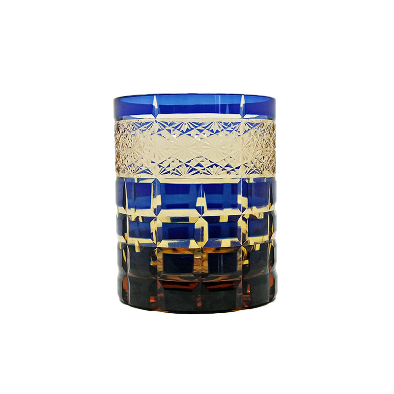 "江戸切子” Edokiriko Gorgeous Brilliance Rock Glass JP-015