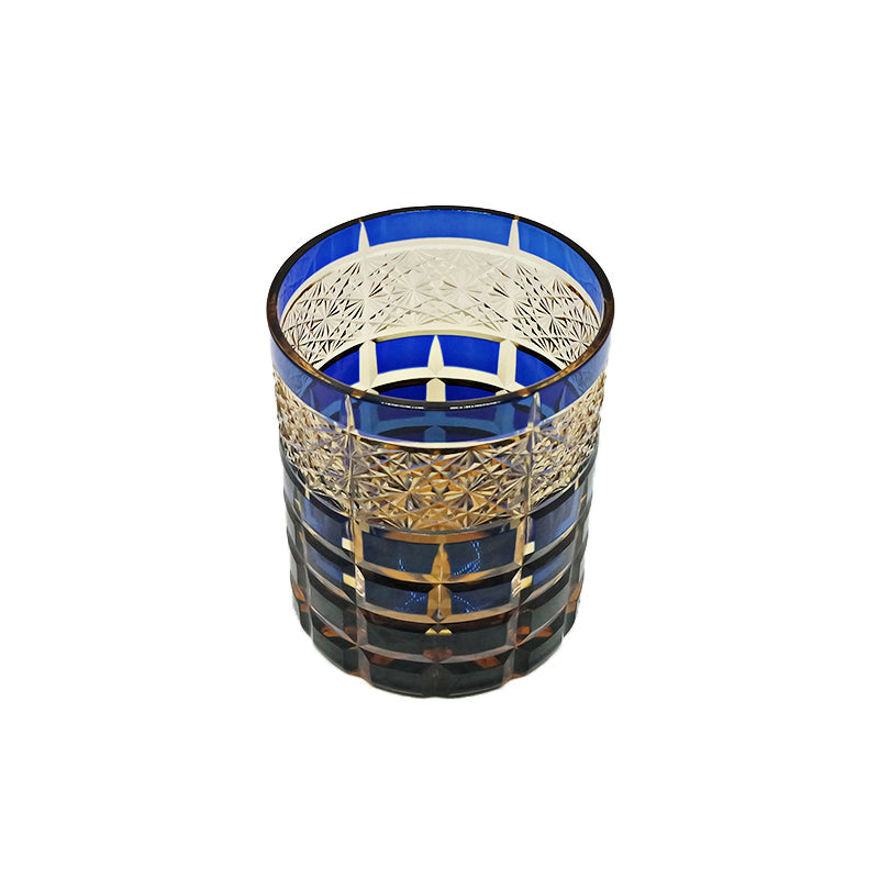 "江戸切子” Edokiriko Gorgeous Brilliance Rock Glass JP-015