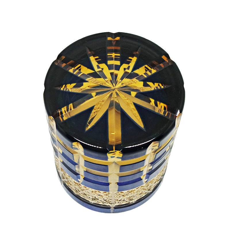 "江戸切子” Edokiriko Gorgeous Brilliance Rock Glass JP-015