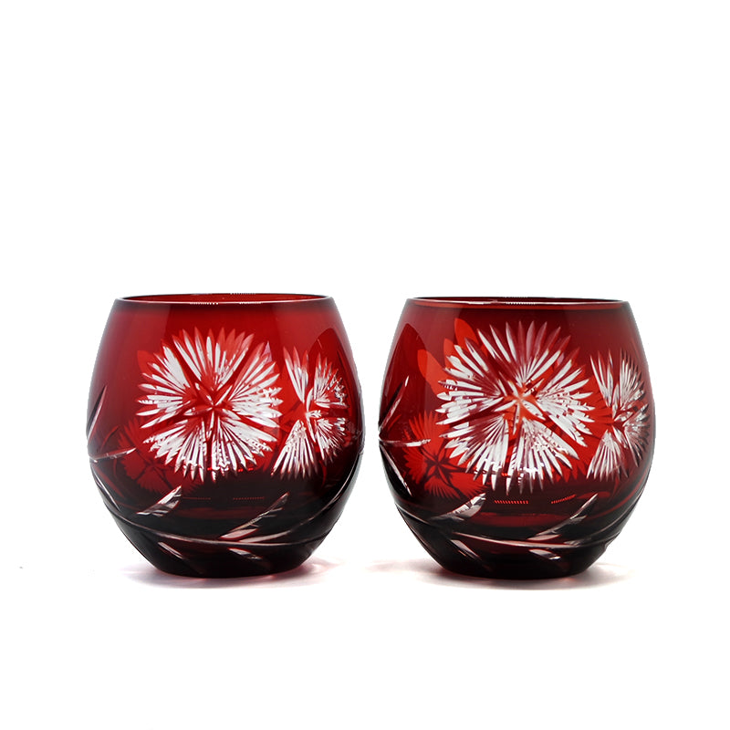 "江戸切子” Edokiriko Gorgeous Brilliance Rock Glass S-1