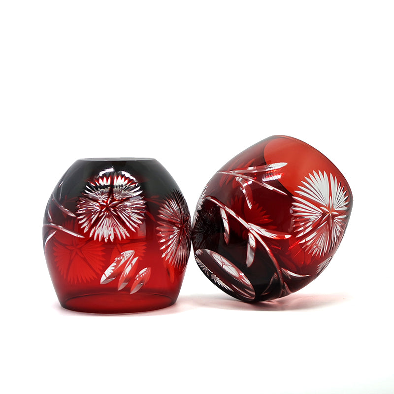 "江戸切子” Edokiriko Gorgeous Brilliance Rock Glass S-1
