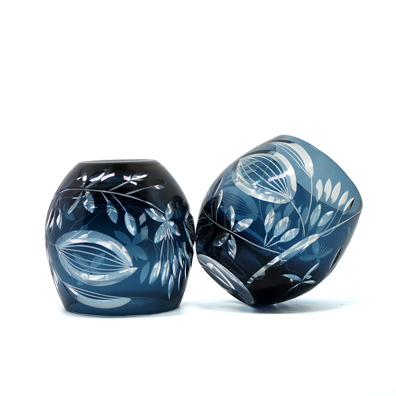 "江戸切子” Edokiriko Gorgeous Brilliance Rock Glass S-1