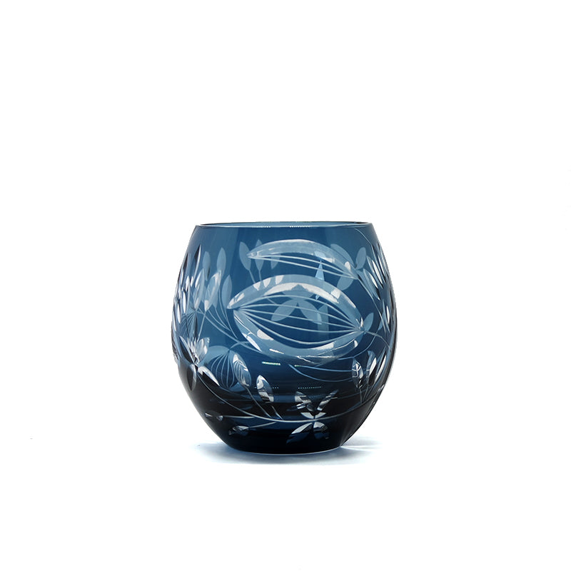 "江戸切子” Edokiriko Gorgeous Brilliance Rock Glass S-1