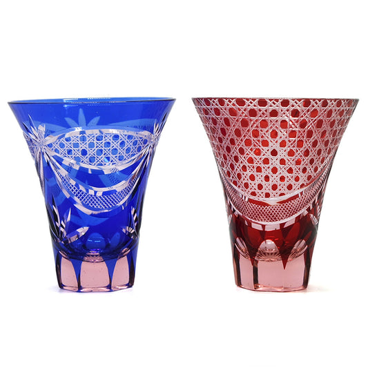 "江戸切子” Edokiriko Gorgeous Brilliance Rock Glass S-4