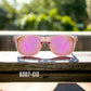 6307-C13 Stylish Sunglasses with colored Wood/Bamboo Frame UV400 Lens fit all weather