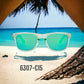 6307-C15 Stylish Sunglasses with colored Wood/Bamboo Frame UV400 Lens fit all weather