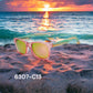 6307-C13 Stylish Sunglasses with colored Wood/Bamboo Frame UV400 Lens fit all weather