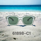 61898-C1 Stylish Sunglasses with colored Wood/Bamboo Frame UV400 Lens fit all weather