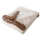 Cable Knitted Chenille Faux Fur Throw Blanket with Sherpa Lining for Bed Sofa Couch Decor Super Soft BTL18152-white