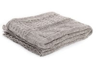 Solid Knit Throw Blanket Warm & Cozy for Couch Sofa Bed Beach Travel, Khaki, 50"x60" BTL18160- Grey/khaki/red