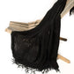 Lightweight Knit Patterned Throw Blanket 50" x 60" BTL15028-Black/navy