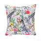 Mydaily Flamingo Zebra Flowers Palm Leaves Square Throw Pillow Case Cotton Velvet Cushion Cover 50x50 cm  Reversable Decorative Cushion