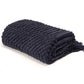 Lightweight Knit Patterned Throw Blanket 50" x 60" BTL15028-Black/navy