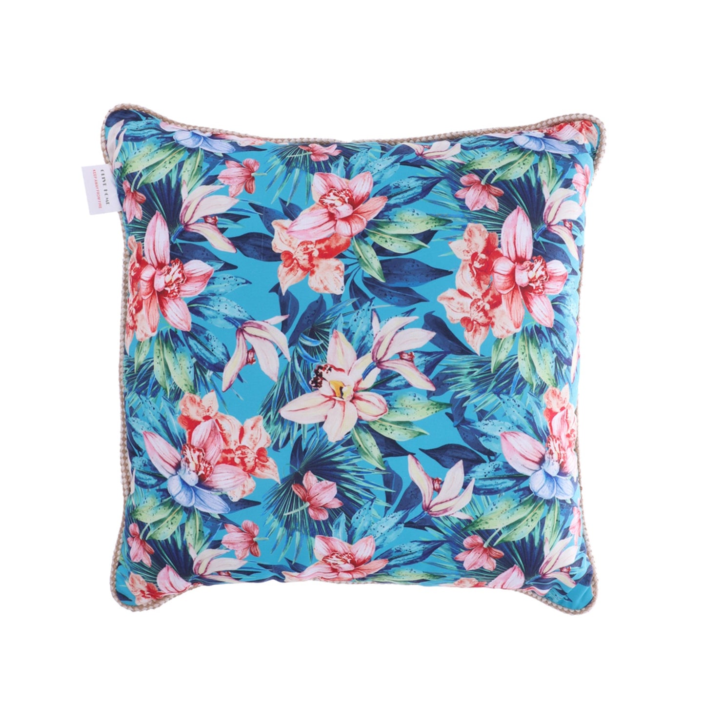 COOSUN Lily Flowers Pillow Case Cover Linen Home Decorative Invisible Zipper Throw Cushion Case for Sofa and Bed Cushion