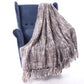 hrow Ultra Soft Warm Sleeping Cover Blanket Rug for Bedroom Sofa Office and Living Room 60"x 50", Blue&BrownBTL17094-Blue & Brown