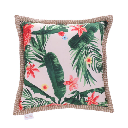 Beautiful Flower Pillow Covers Jungle Leaf Decorative Pillowcases  Throw Cushion Covers for Sofa