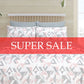 SUPER SALE ! Funky GEO Blush / GREY Geometry ALL SEASON Quilt Cover Set Queen size