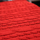 Cable Knitted Chenille Throw Blanket with Sherpa Lining for Bed Sofa Couch Decor Super Soft Cozy BTL18148-red