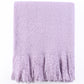 Knitted Throw Blanket Fringe Light Purple Decorative Tassel Decor Couch Bed Sofa Fall Outdoor Woven Textured Soft Lightweight