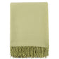 Knitted Throw Blanket Fringe Dusty Slate Grass Green Tassel Boho Decor Outdoor Woven Textured Soft Lightweight