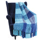 HOME Lattice Throw Blanket with Fringe Geometric Bed Blue Throws Spring Decorative Large Throw for Couch Sofa Indoor Outdoor