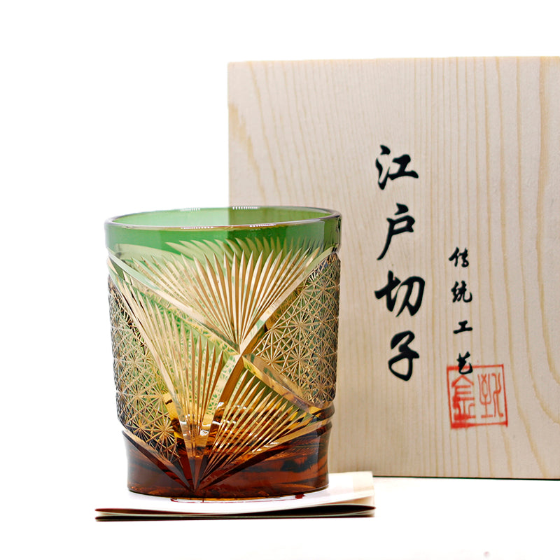 "江戸切子”　Edokiriko Gorgeous Brilliance　Rock Glass　JP-003