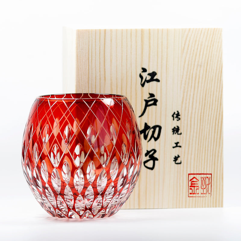 "江戸切子”　Edokiriko Gorgeous Brilliance　Rock Glass　JP-043